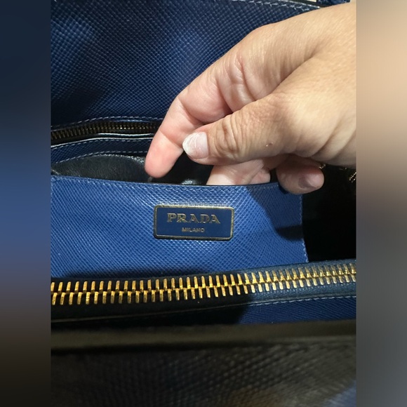 Prada Studded Saffiano Turn Lock Tote - Picture 14 of 16